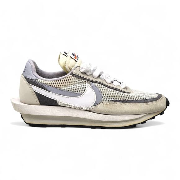 Nike LDWaffle Sacai Summit BV0073-100 Mesh Suede White Wolf Grey 10 - Preowned - Picture 3 of 11